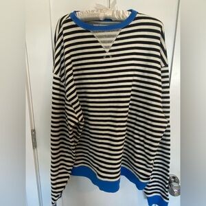 Free people striped crewneck sweatshirt
